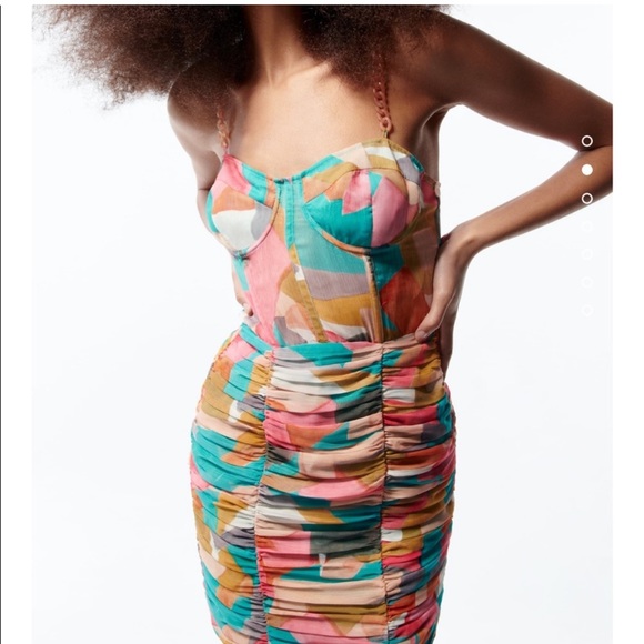 ZARA Chain Strap Print Dress - Picture 7 of 13